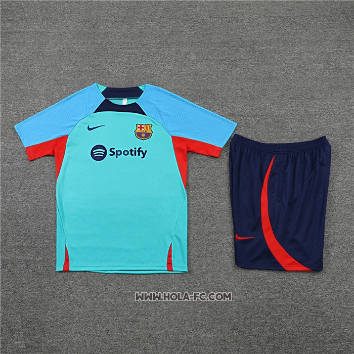 Chandal del Barcelona 2022-2023 Manga Corta Verde - Pantalon Corto